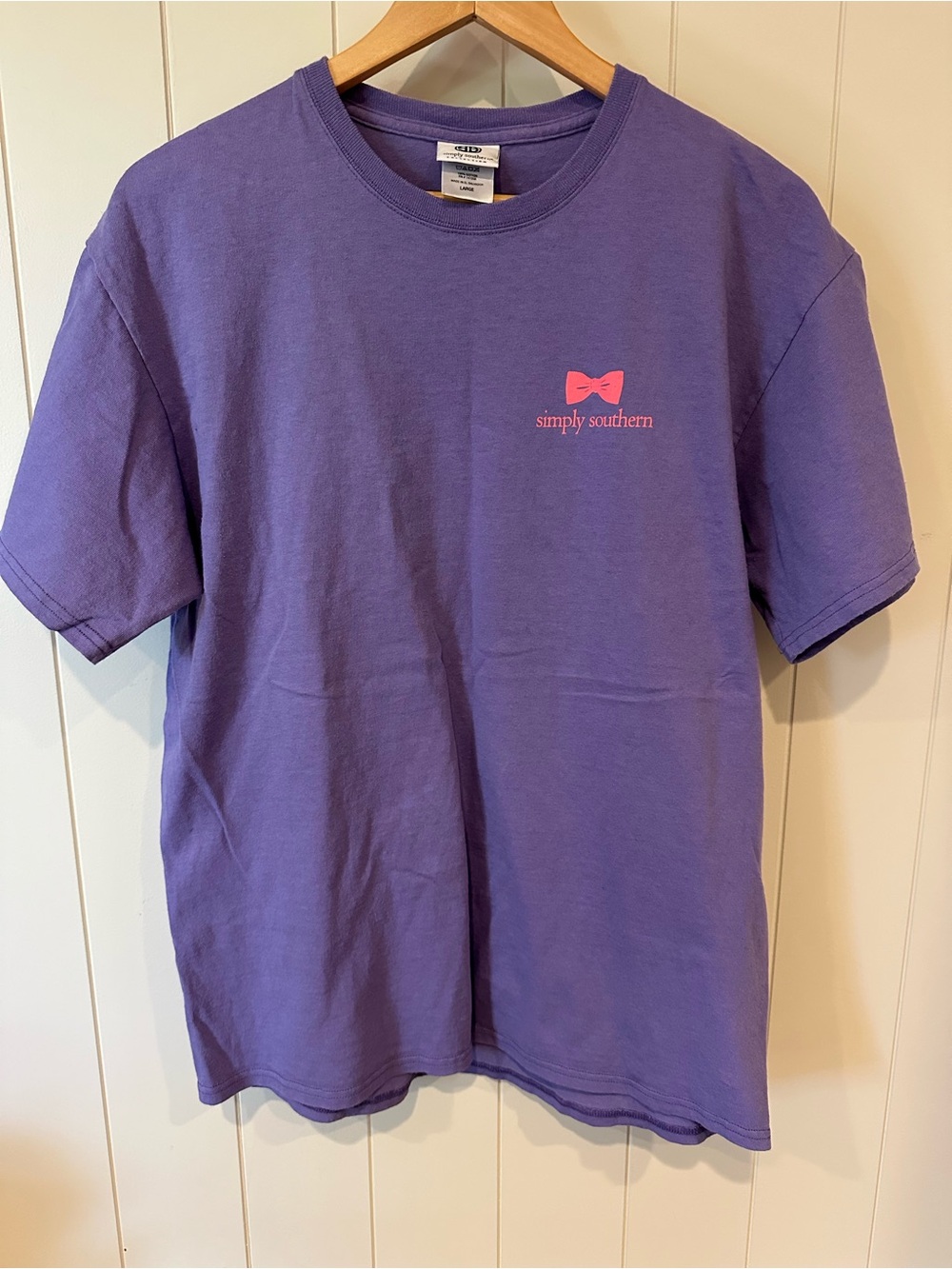 Simply Southern Purple Elephant T‑Shirt Women’s Large Short Sleeve Graphic